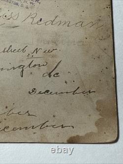 LUCY REDMAN Washington D. C. ID antique Cabinet Photo African American Black