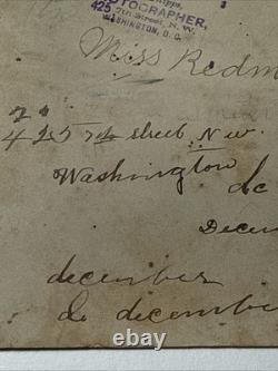 LUCY REDMAN Washington D. C. ID antique Cabinet Photo African American Black