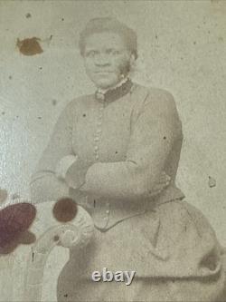 LUCY REDMAN Washington D. C. ID antique Cabinet Photo African American Black