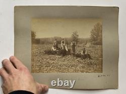 Large 19th Century Photo African American Black Workers Cane Field Washington DC