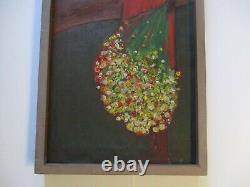 Large Black Americana Painting African American Portrait MID Century Modernism