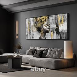 Large Black Wall Art African American Black Girl Wall Art Colorful Black Af