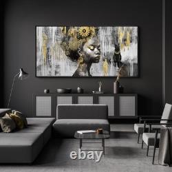 Large Black Wall Art African American Black Girl Wall Art Colorful Black Af