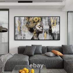 Large Black Wall Art African American Black Girl Wall Art Colorful Black Af