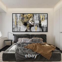Large Black Wall Art African American Black Girl Wall Art Colorful Black Af