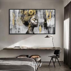 Large Black Wall Art African American Black Girl Wall Art Colorful Black Af