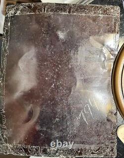 Large Painted Tintype of African American Woman Folk Art Black Americana Antique