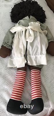 Large Vintage African American Ethnic Black Raggedy Ann Andy Dolls 36 Pair Rare