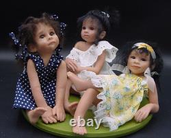 Laura Lee Wambach 6 Resin GIRL FRIENDS Set African American Black Dolls LTED 44