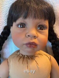 Lee Middleton Doll African American 26 Straight leg Toddler Redressed