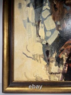 Les Hawks Vintage Original Jazz Band Black African American Antique Oil Painting