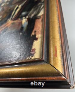 Les Hawks Vintage Original Jazz Band Black African American Antique Oil Painting