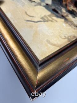 Les Hawks Vintage Original Jazz Band Black African American Antique Oil Painting