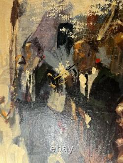 Les Hawks Vintage Original Jazz Band Black African American Antique Oil Painting