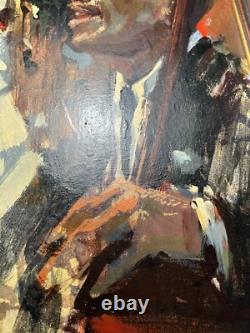 Les Hawks Vintage Original Jazz Band Black African American Antique Oil Painting