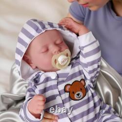 Lifelike Reborn Baby Dolls Black Boy Sleeping 20 Inch African American Silico
