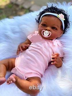 Lifelike Reborn Baby Dolls Black Girl Biracial African American 2178 Pink Girl