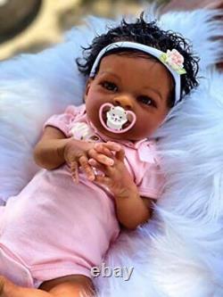 Lifelike Reborn Baby Dolls Black Girl Biracial African American 2178 Pink Girl