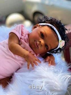 Lifelike Reborn Baby Dolls Black Girl Biracial African American 2178 Pink Girl
