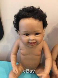 Linda Murray For Ashton Drake Twin Baby Dolls African American Black Hair