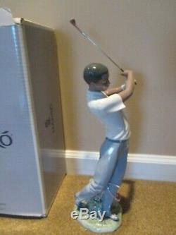 Lladro Black Legacy THE PERFECT SWING African American Golfer Black withBOX