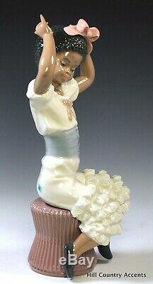 Lladro Rhumba 5160 Black Legacy African American Girl In Dance Attire Mint