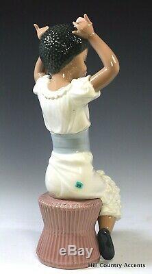 Lladro Rhumba 5160 Black Legacy African American Girl In Dance Attire Mint