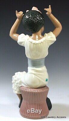 Lladro Rhumba 5160 Black Legacy African American Girl In Dance Attire Mint