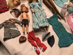 Lot 1963 Vintage Mixed Barbie Case Wigs Clothing Accessories Black Barbie B805