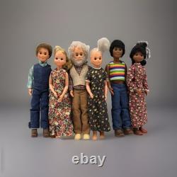 Lot 6 The Sunshine HAPPY Family 1973 African American Black White Doll Mattel