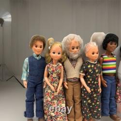 Lot 6 The Sunshine HAPPY Family 1973 African American Black White Doll Mattel