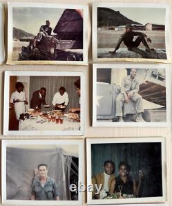 Lot Of 37 Korean War Vietnam US Army African-American Black Soldier Polaroid