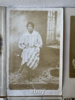 Lot Of 7 Vintage RPPC African American Black Woman Real Photo Postcard