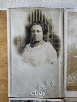 Lot Of 7 Vintage RPPC African American Black Woman Real Photo Postcard