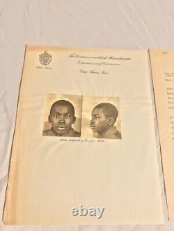 Lot of 4 Vintage Black African American Mug Shots Photos with Info 1931 1967