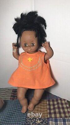 Lot of 6 vintage black African American dolls for repair restore baby dolls
