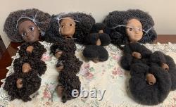 Lot of Assorted Hair Skin Tone African American Black Doll Head Heads HCByoU