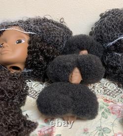 Lot of Assorted Hair Skin Tone African American Black Doll Head Heads HCByoU