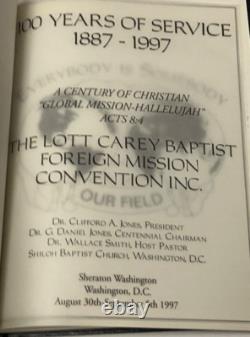 Lott Carey Baptist Convention 100th Anniversary Hardcover African American Black