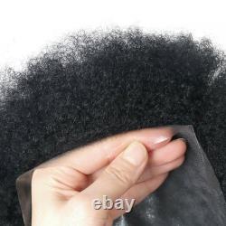Lumeng 10Mm Wave Afro Black Mens Toupee Man Wigs100 Human Hair African American