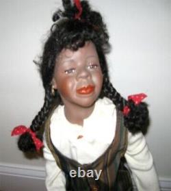 MARY VAN OSDELL 24 in LUCINDA BLACK AFRICAN AMERICAN PORCELAIN DOLL NRFB NEW