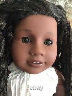 Maci Custom OOAK African American Girl Doll Black Curly Hair Amber Eyes Freckles