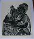 Margaret Burroughs Important African American Artist, Mother and Child Litho