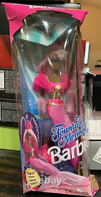 Mattel 1993 fountain mermaid barbie black African-American damaged box 10522