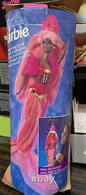 Mattel 1993 fountain mermaid barbie black African-American damaged box 10522