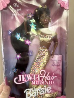 Mattel 1995 Jewel Hair Mermaid Barbie African American Doll #14587