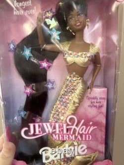 Mattel 1995 Jewel Hair Mermaid Barbie African American Doll #14587