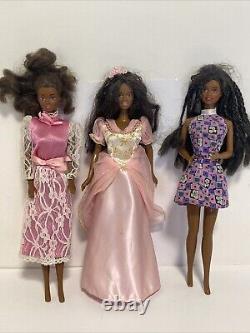 Mattel Barbie Black African American Lot of 6 Dolls/ As-Is/Read