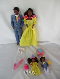 Mattel Heart Family African American Surprise Party Vintage Doll Set 1985 Rare