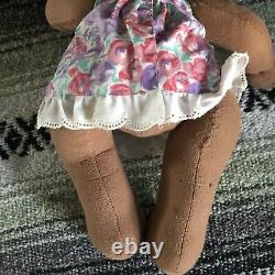 Mattel My Child Doll African American Girl 1985 Flower Dress 13 80's Toy